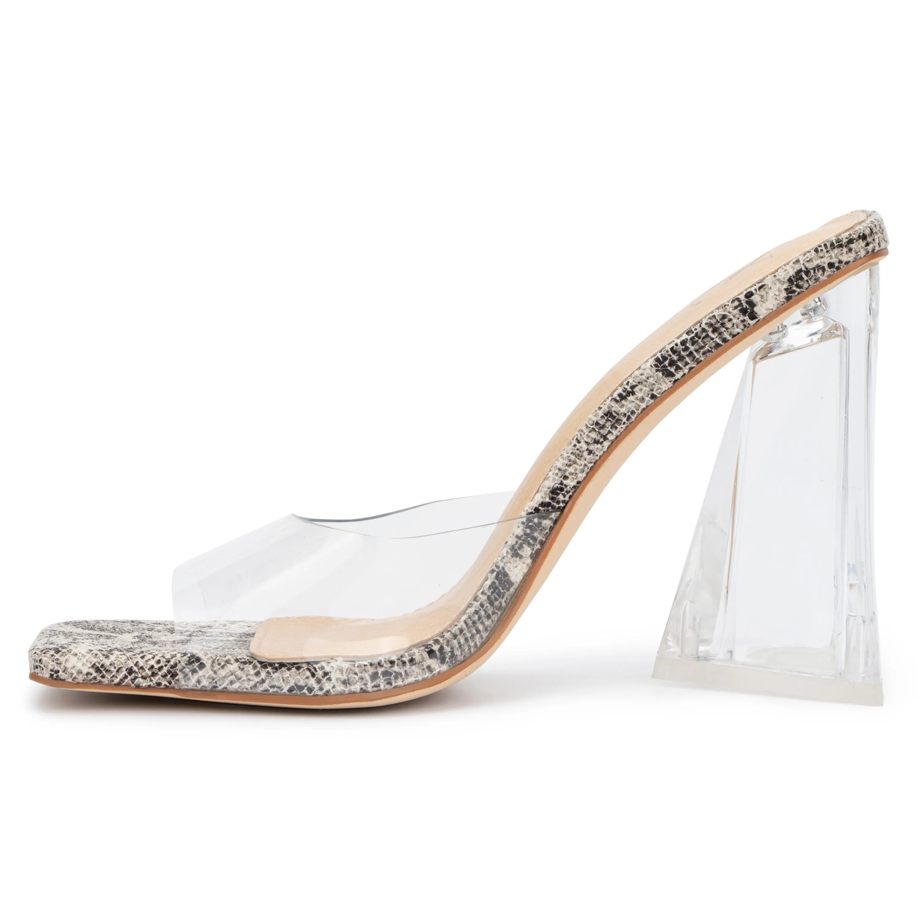 Heather Block Heel Mules