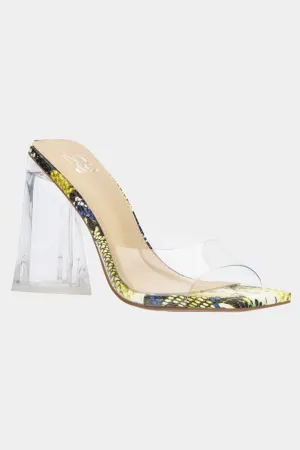 Heather Block Heel Mules