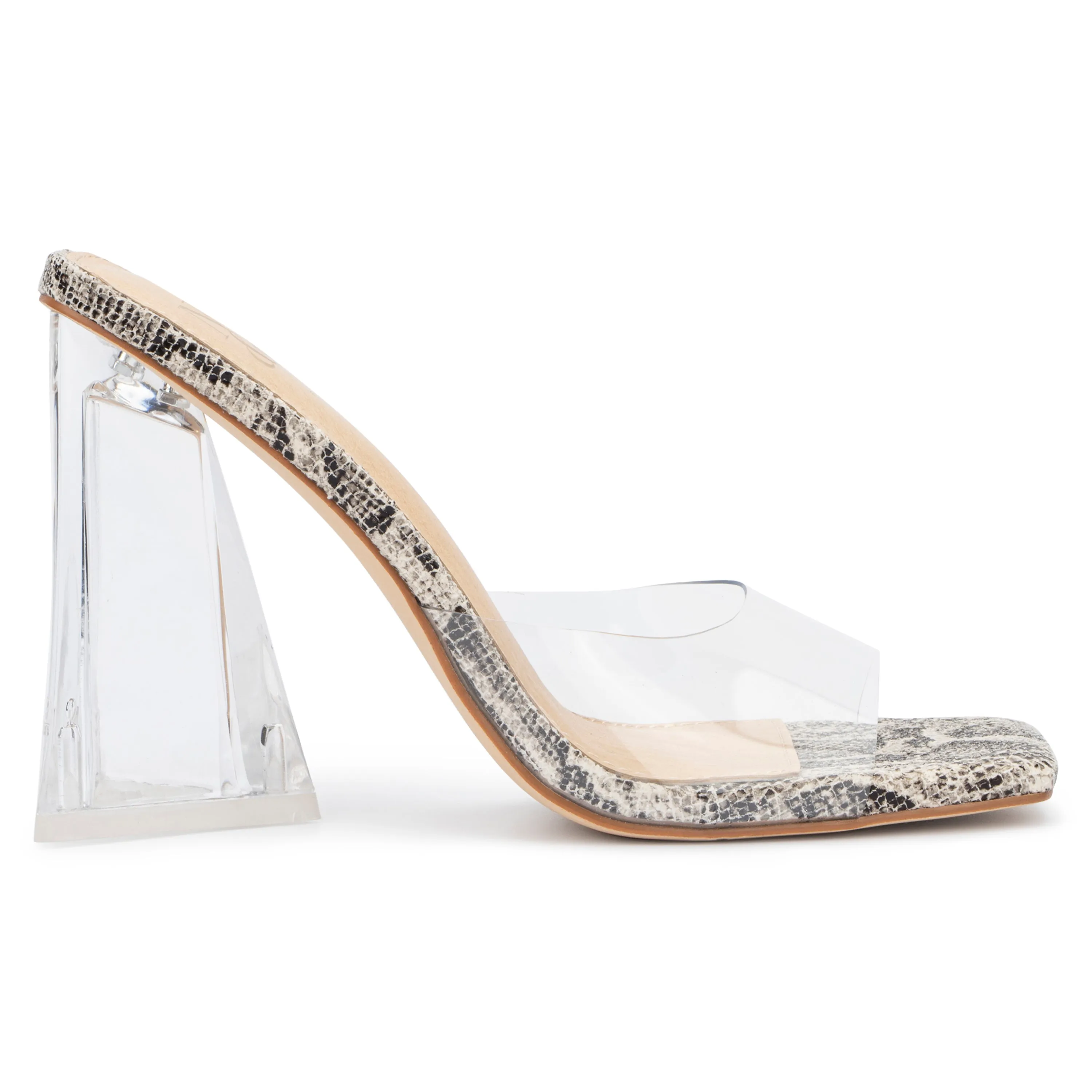 Heather Block Heel Mules