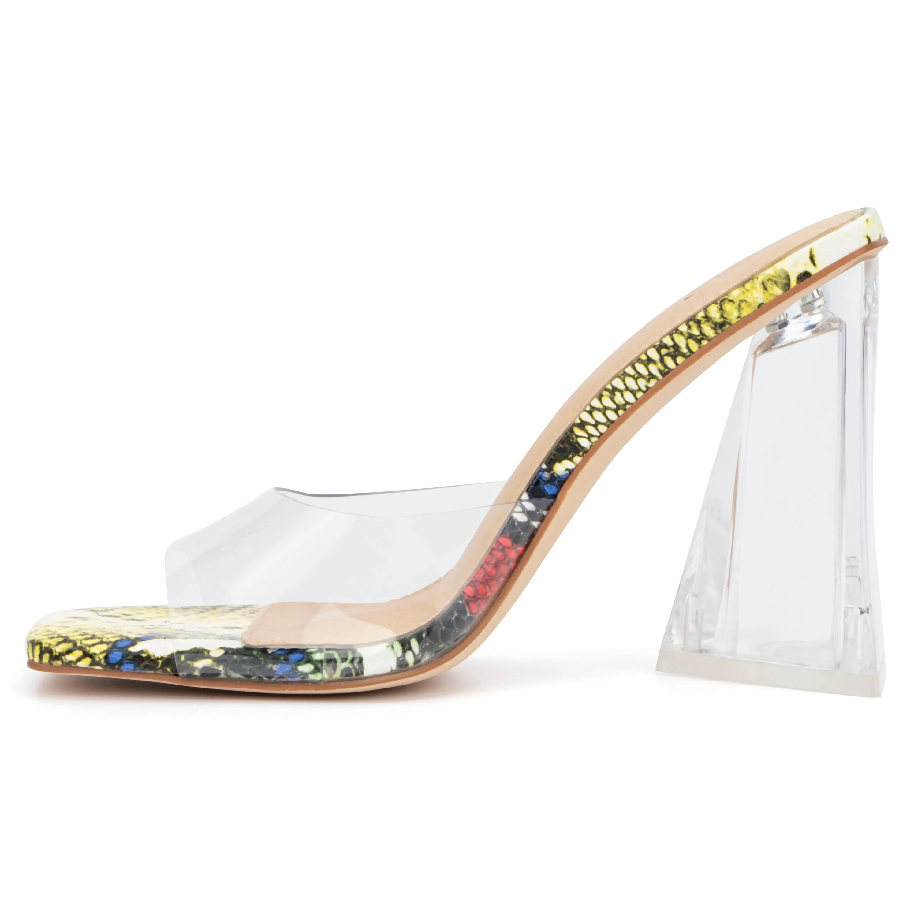 Heather Block Heel Mules