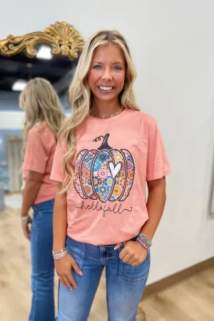 Hello Fall Graphic Tee Multi Pattern