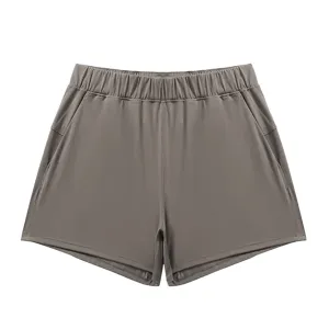 High Rise Elastic Waist Active Shorts