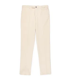 Incotex Regular Cotton Needlecord Trousers: Cream