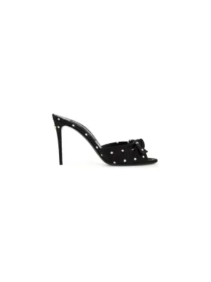 Keira Mules with Bow Polka Dot Pattern
