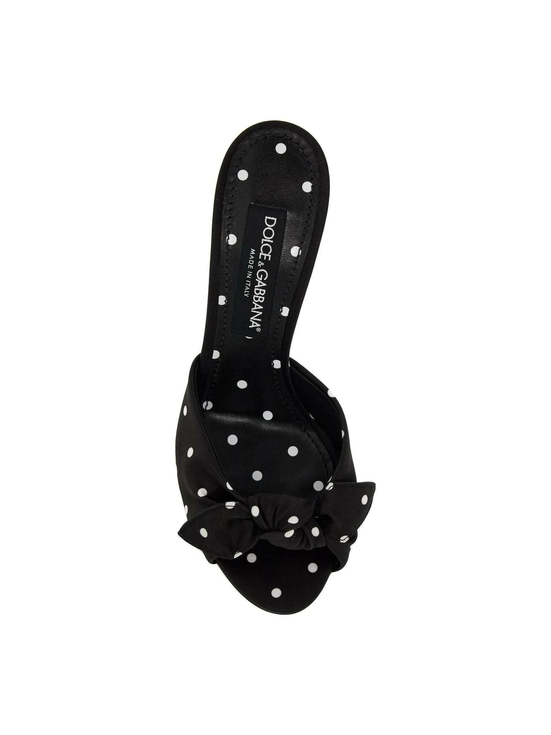 Keira Mules with Bow Polka Dot Pattern