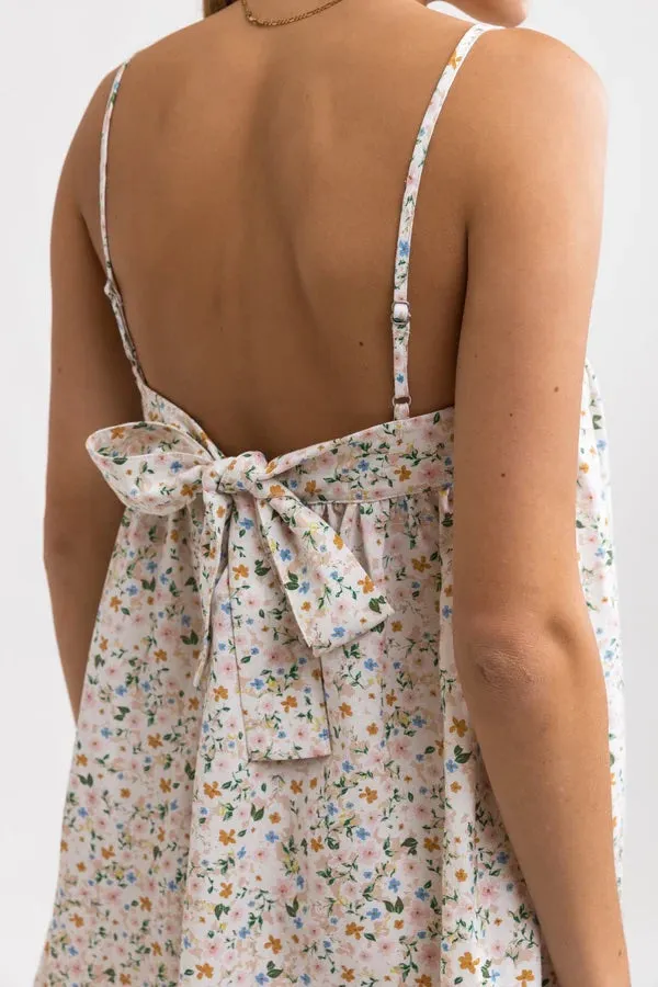 Lavinia Mini Dress (Peach Parfait)