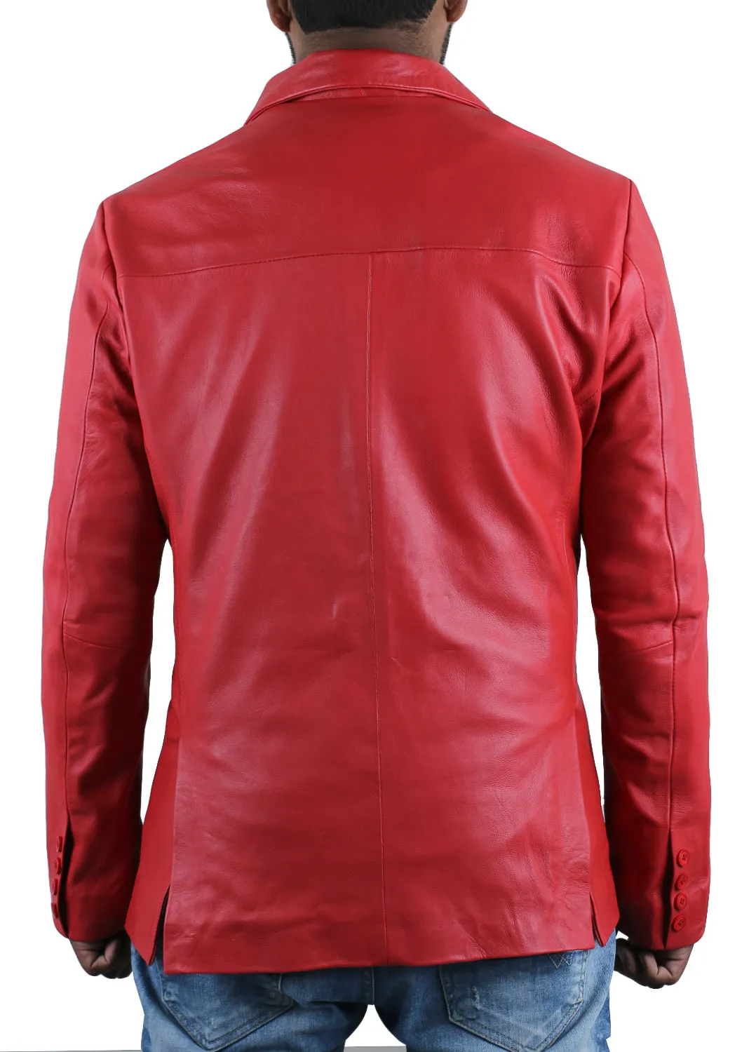 Leather Jackets Hub Mens Genuine Lambskin Leather Coat (Black, Blazer Jacket) - 1501830