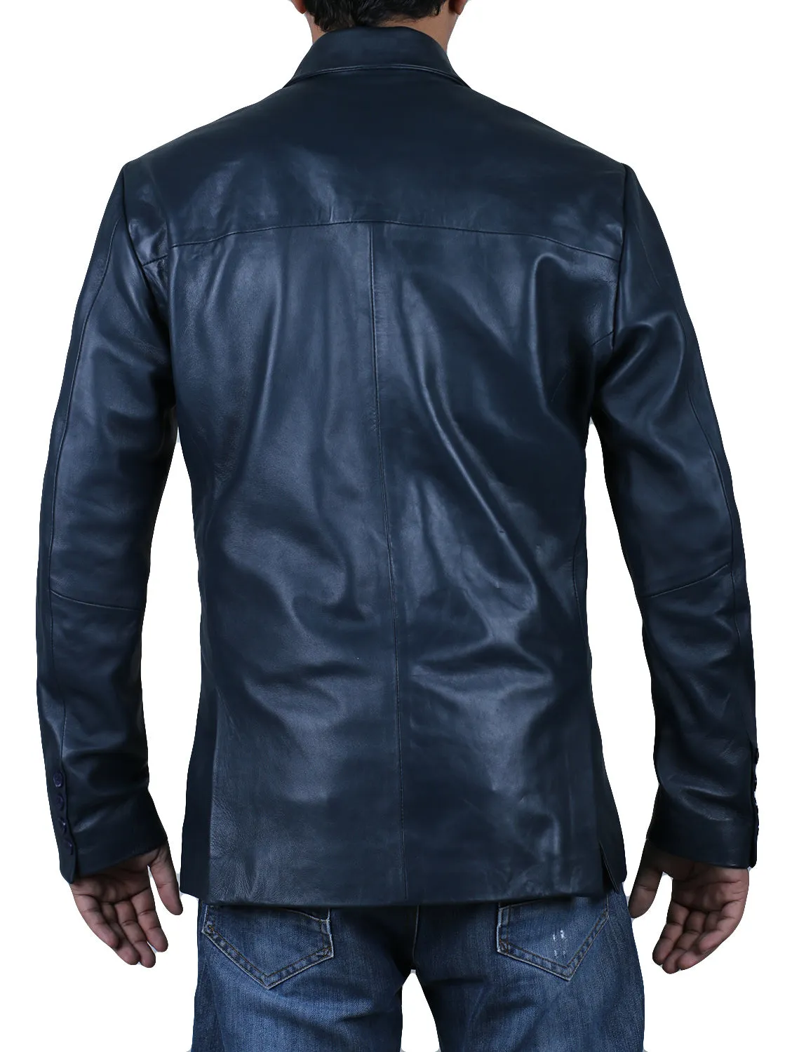 Leather Jackets Hub Mens Genuine Lambskin Leather Coat (Black, Blazer Jacket) - 1501830