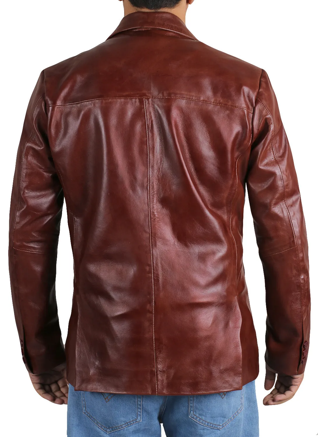 Leather Jackets Hub Mens Genuine Lambskin Leather Coat (Black, Blazer Jacket) - 1501830