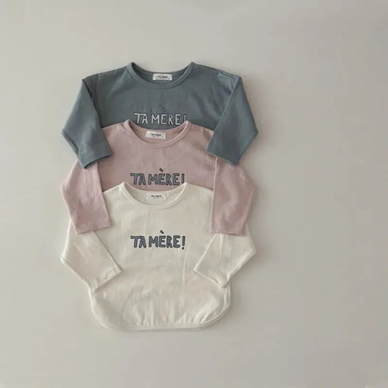 Long-Sleeved Letter Print T-Shirt