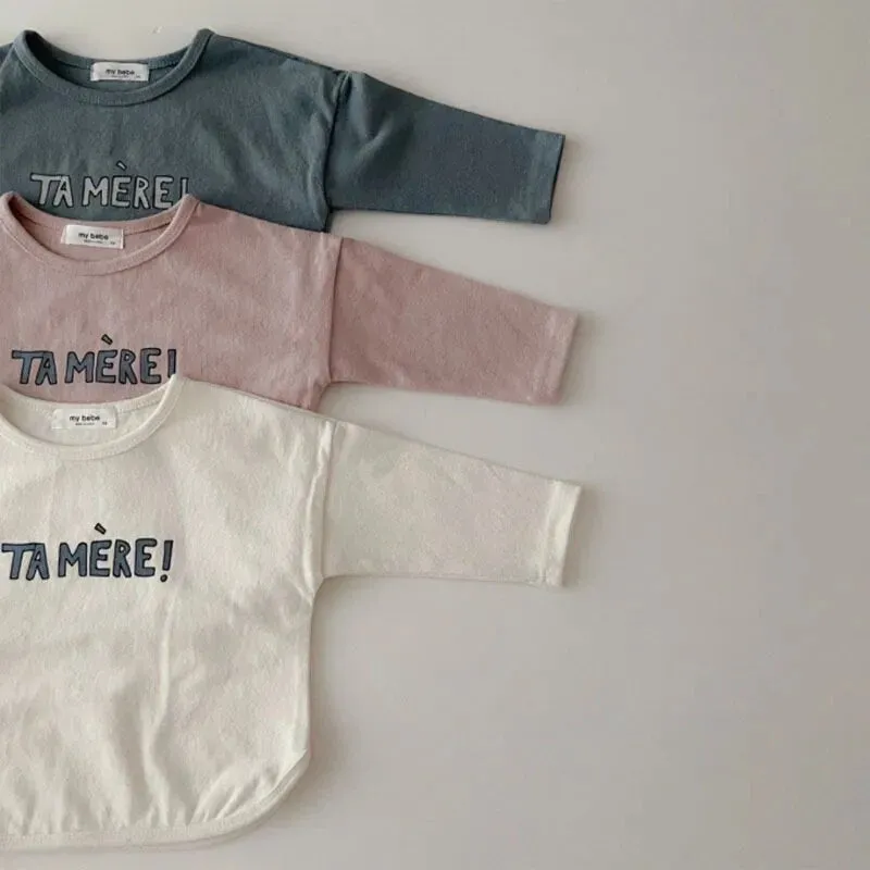 Long-Sleeved Letter Print T-Shirt