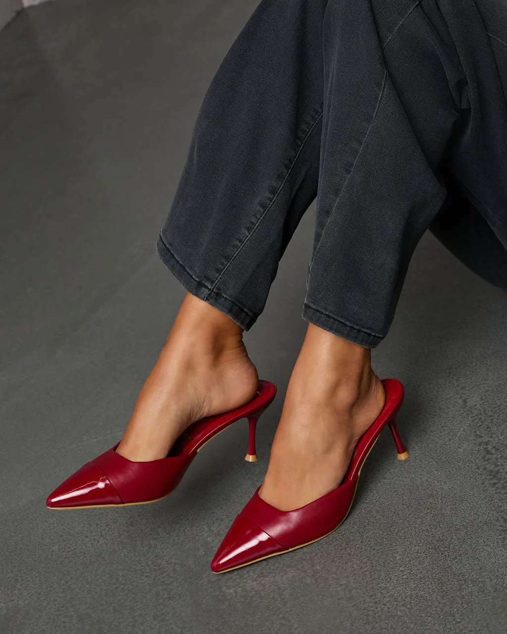 Love Affair Two Tone Pointed Toe Mule