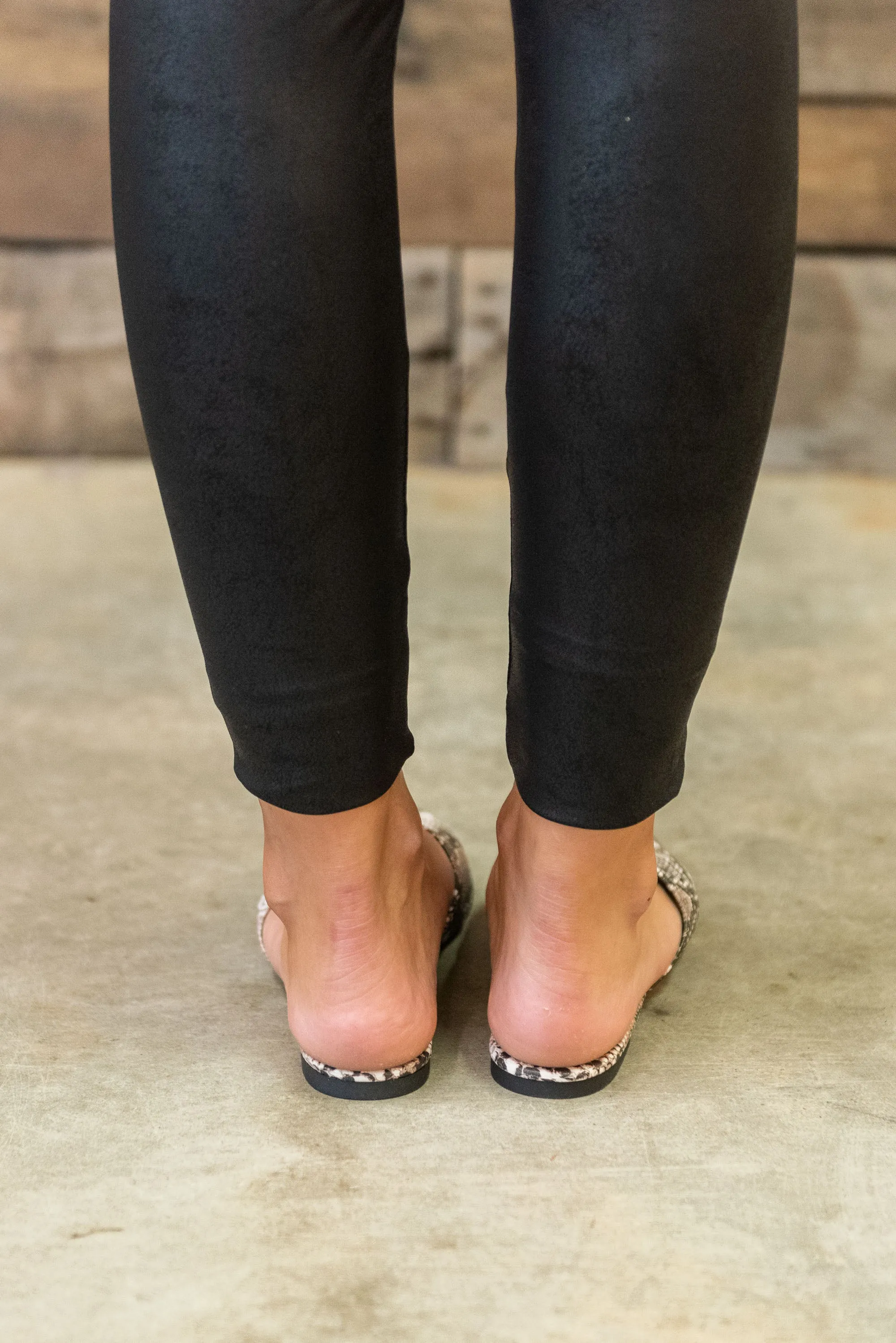 Making Moves Stone Gray Snake Flat Mules