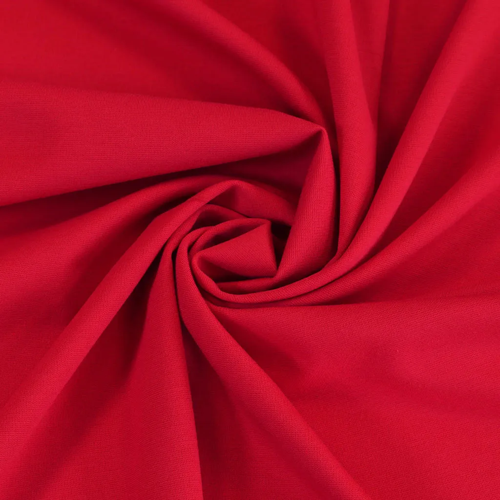 Milan - Bright Red, Viscose Rich Ponte de Roma Fabric