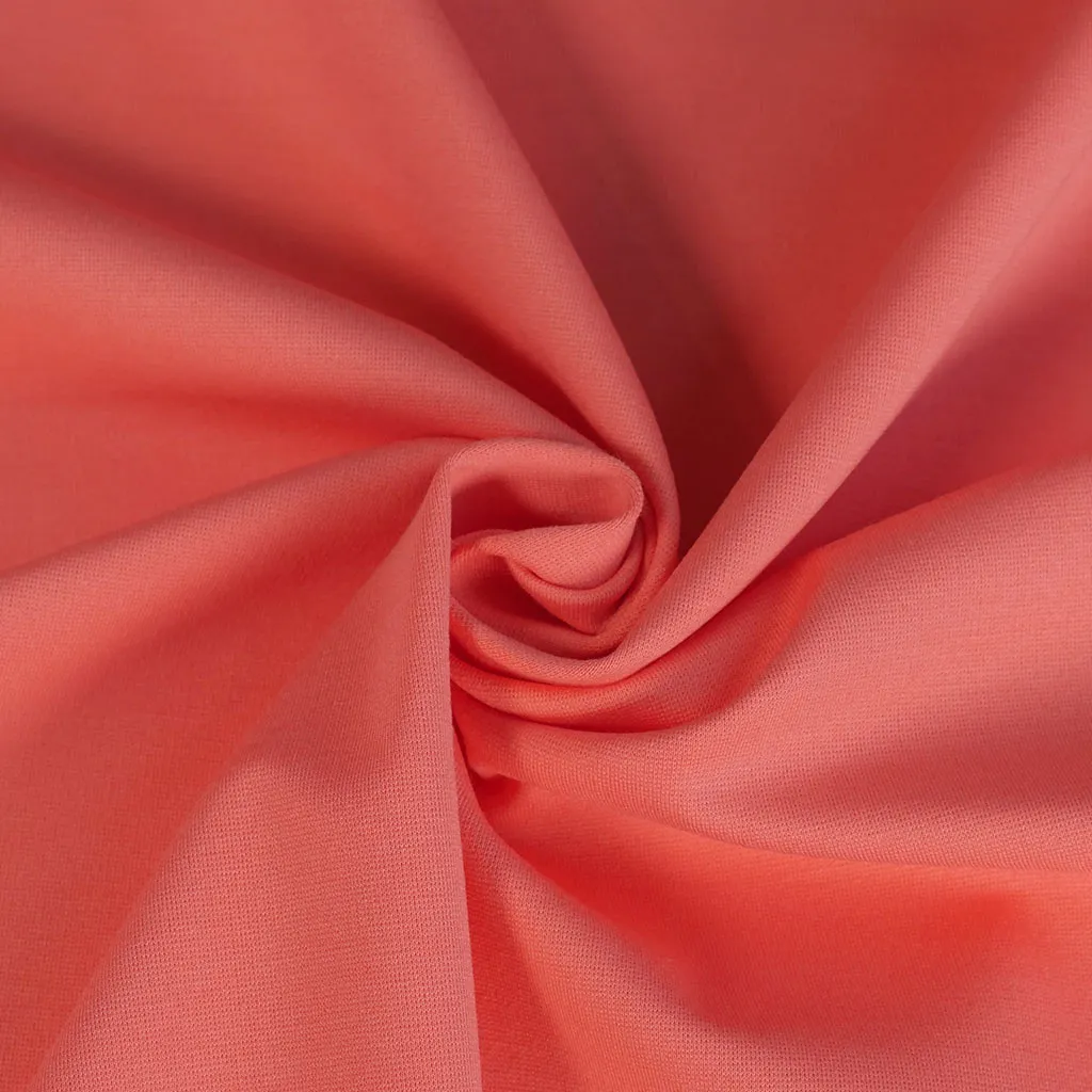 Milan - Light Coral, Viscose Rich Ponte de Roma Fabric
