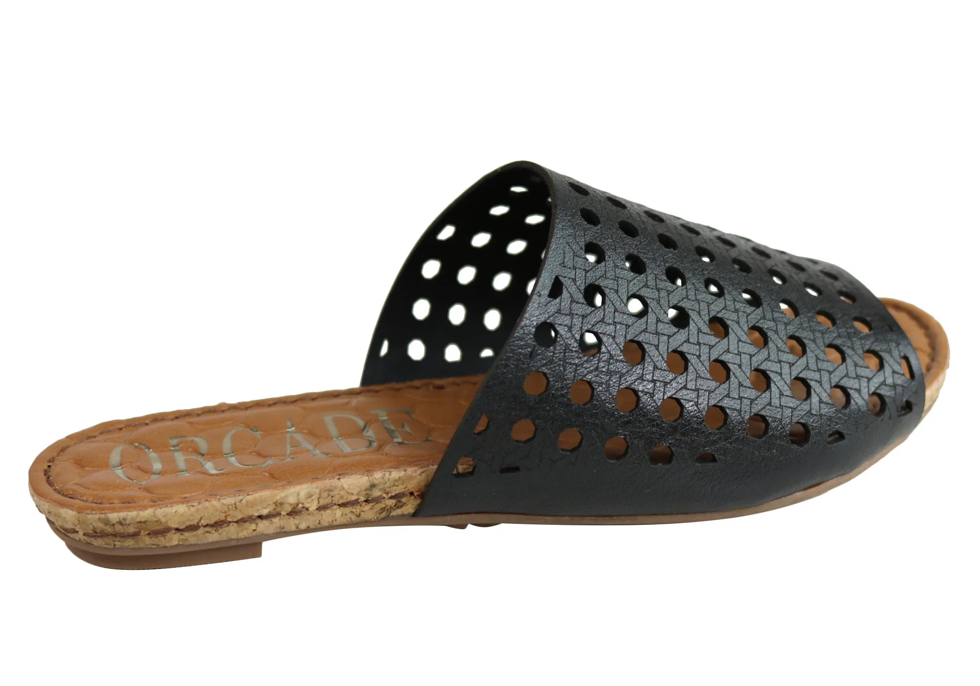 Orcade Deedee Womens Comfortable Leather Slides Sandals Made In Brazil