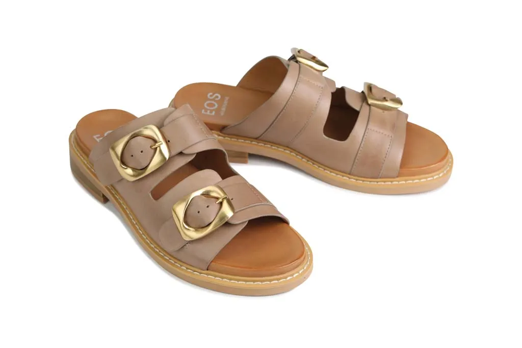 ORNATE LEATHER SLIDE SANDALS