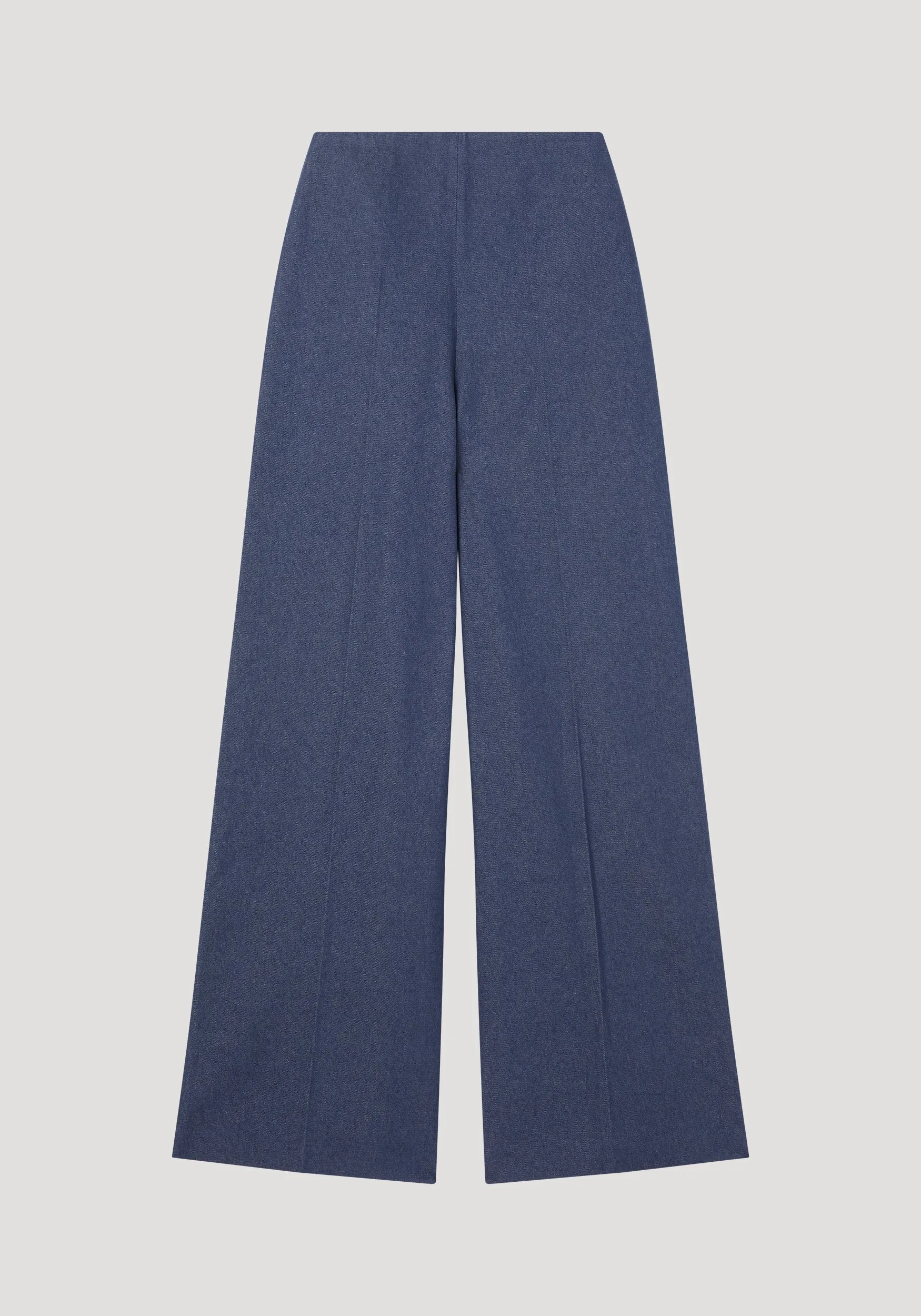 Palazzo-leg denim trousers | indigo