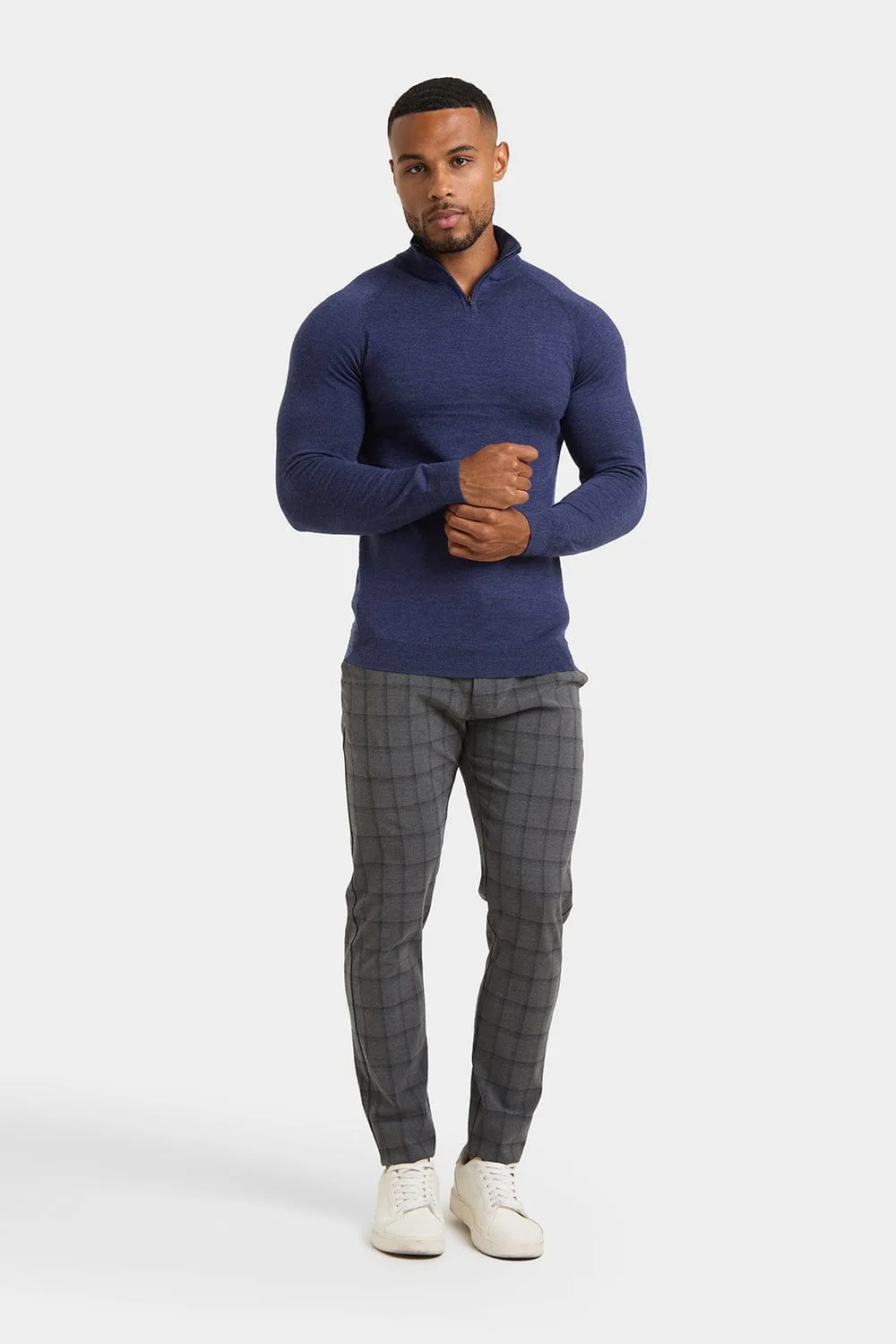 Patterned Trousers in Grey