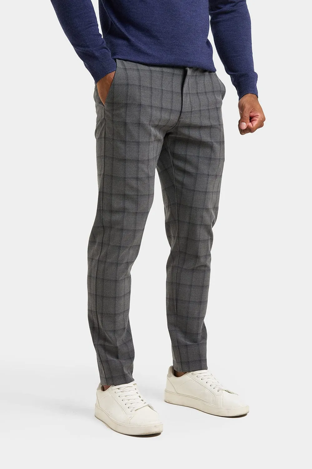 Patterned Trousers in Grey