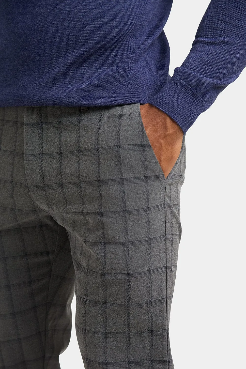 Patterned Trousers in Grey