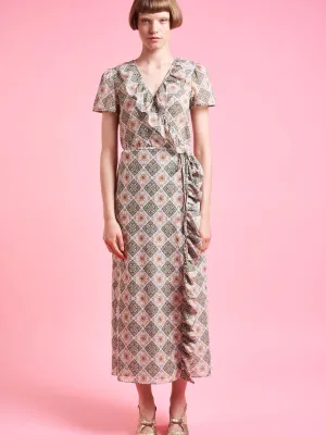 Paul & Joe Marjolene Midi Wrap Cotton Printed Dress