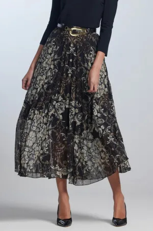 Paula Ryan Venezia Chiffon Pleat Skirt