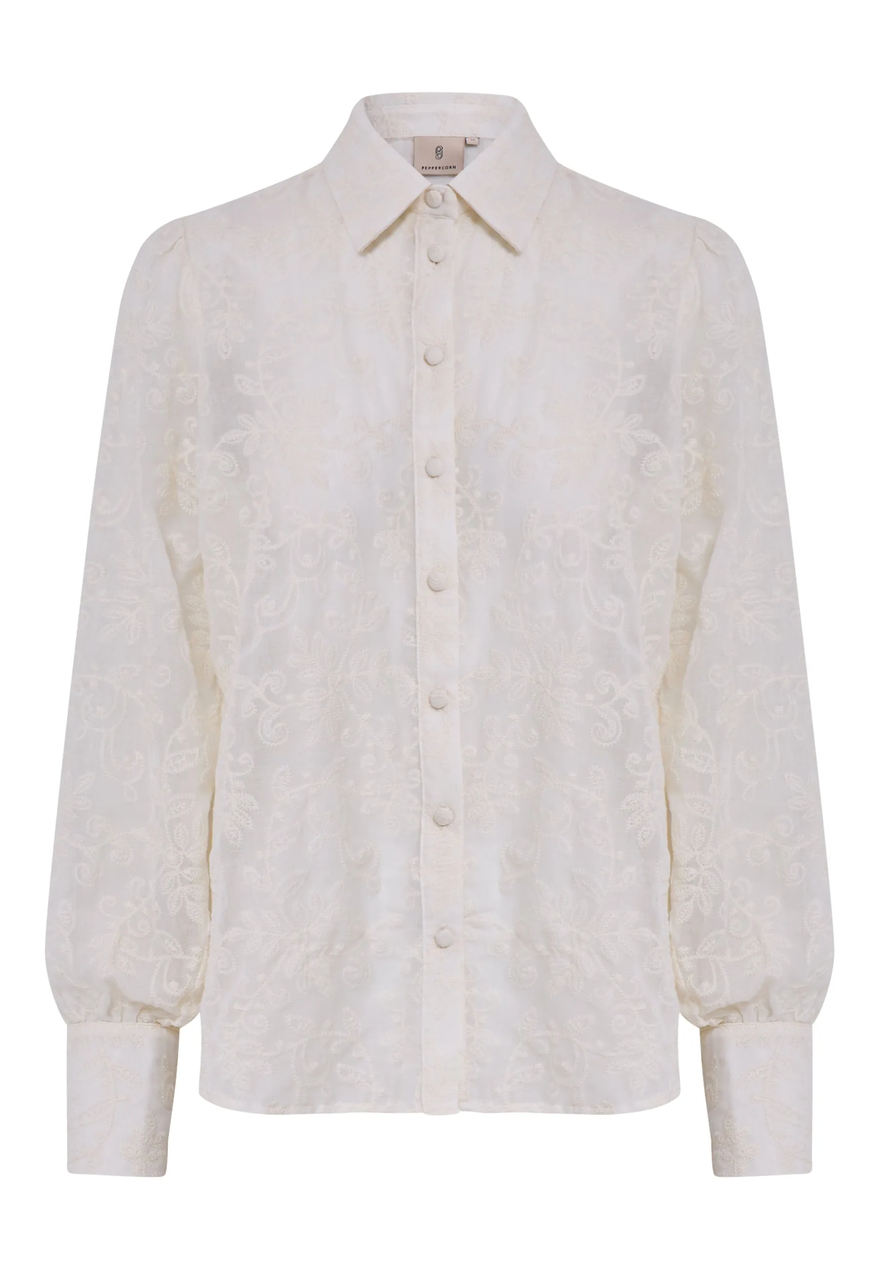 PC8161 Feodora Embroidered Shirt - Gardenia