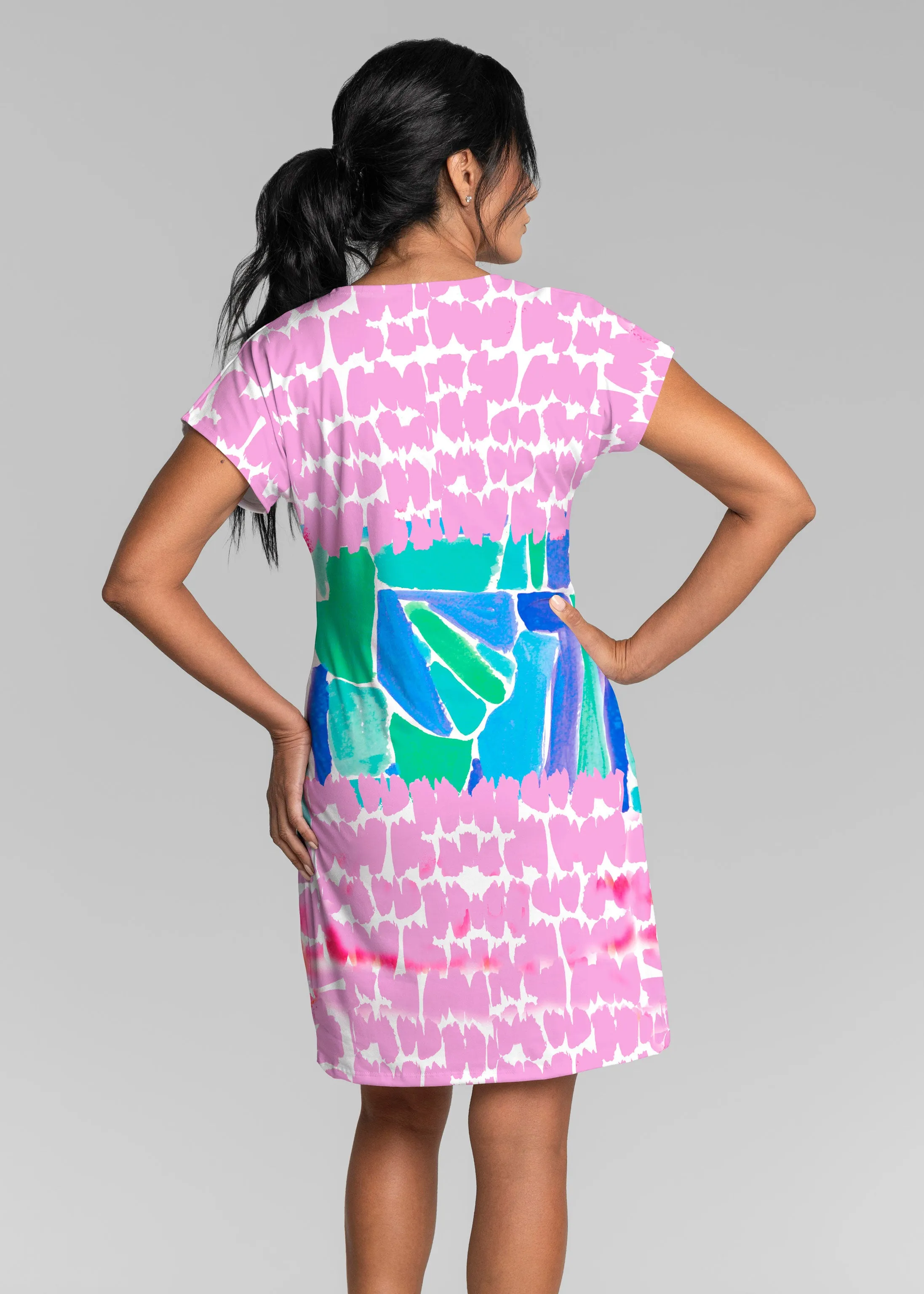 Pebble Walk Blue (17260) ~ Lucy Tee Dress