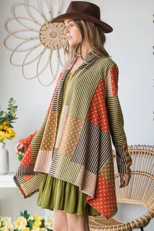 PLUS POLKADOT PRINT CARDIGAN