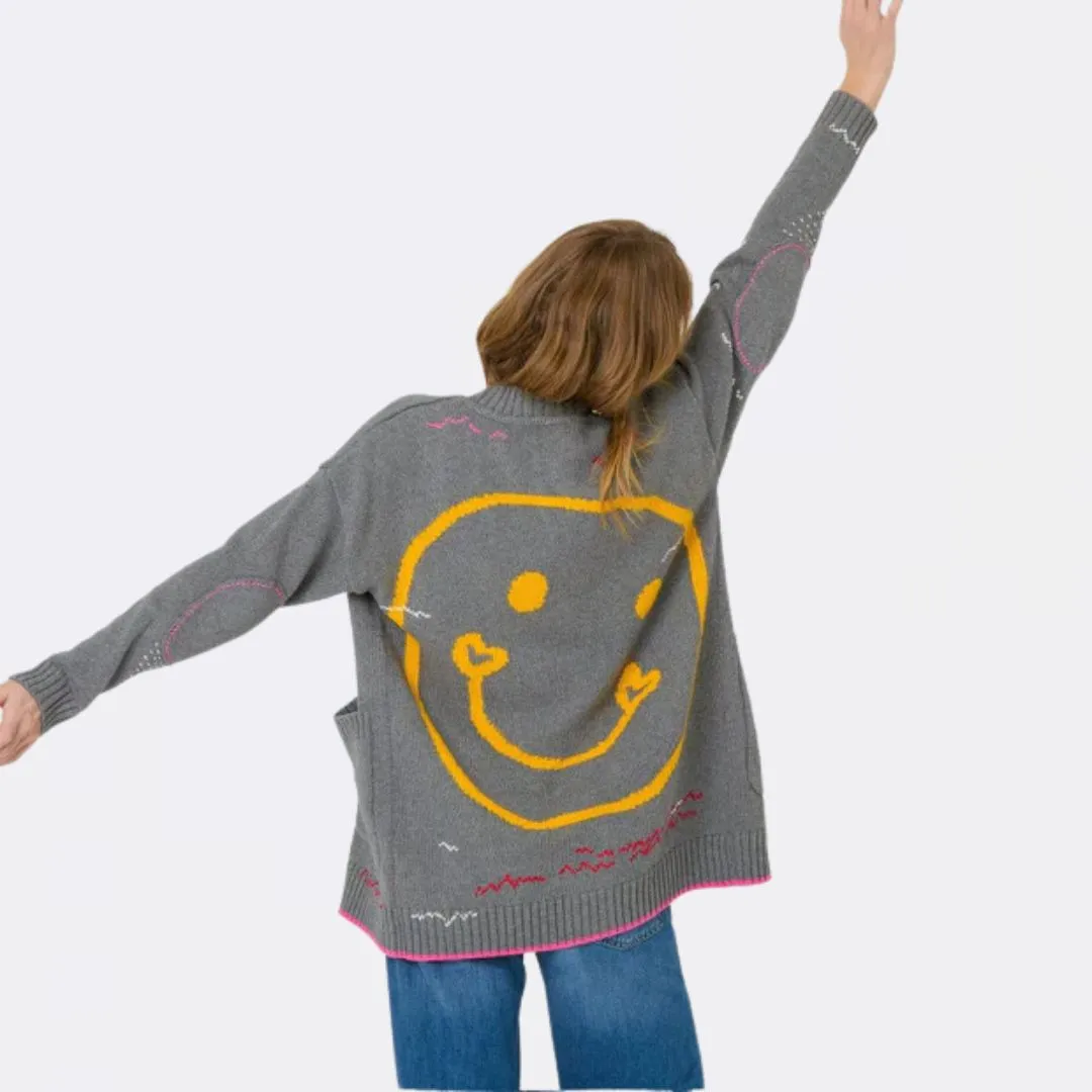 Poppy Cardigan Smiley (Gray)