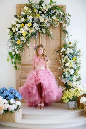 "Rose Printemp" - High Low Gown (Custom color options)  Editorial Dress, Couture Gown, Special Occasion Dress