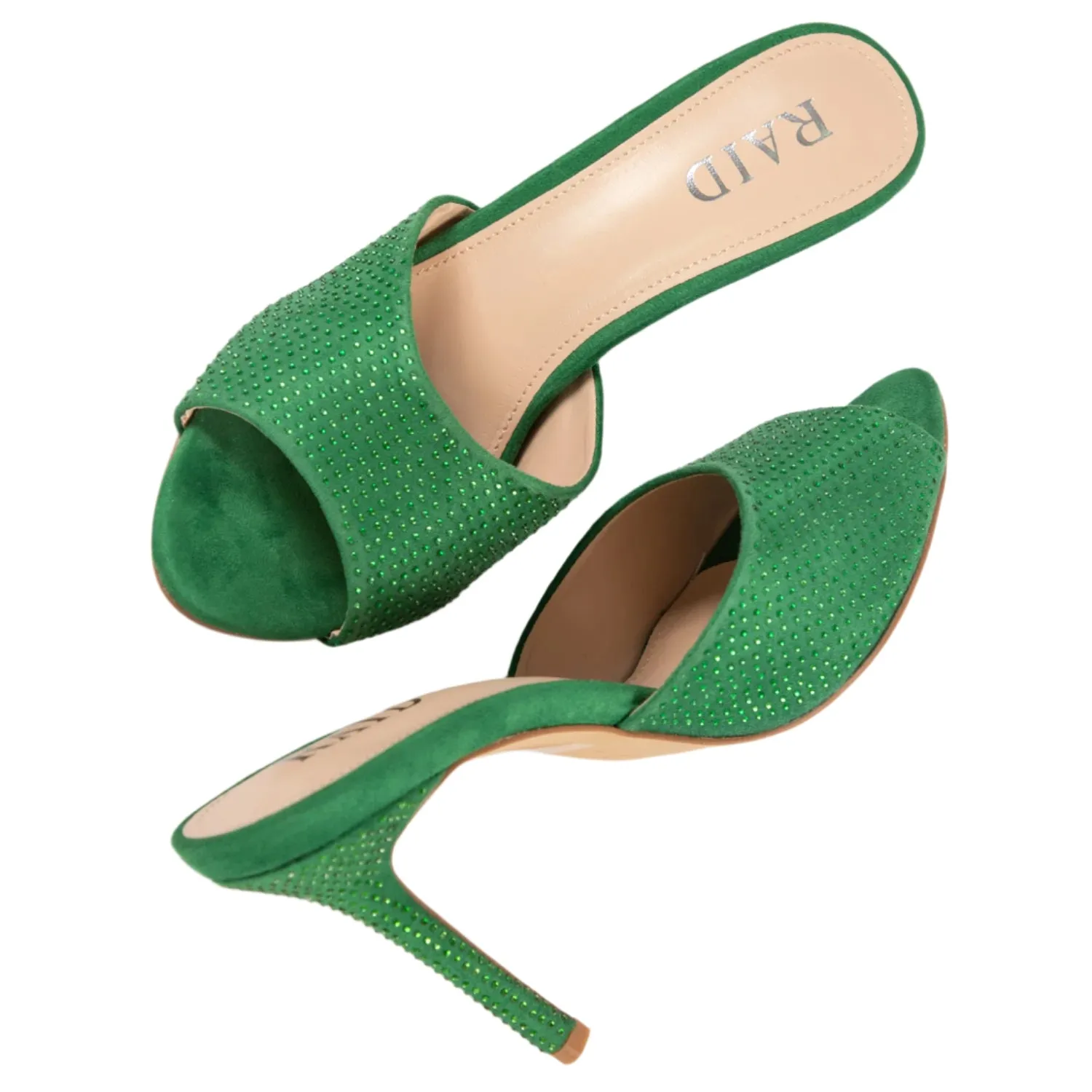 RAID Aamirah Heeled Mule in Green