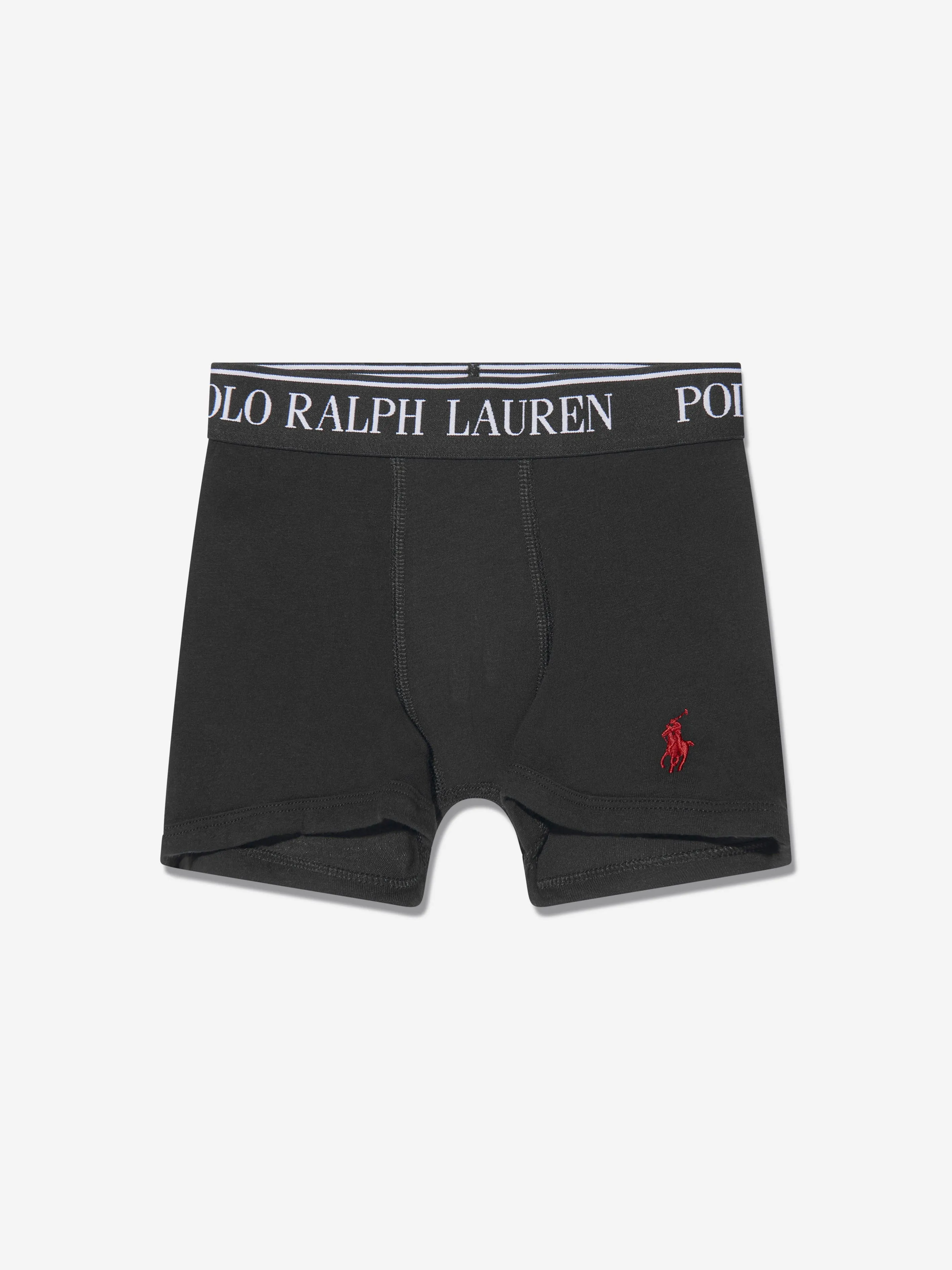 Ralph Lauren Boys 5 Pack Boxer Shorts Set in Black