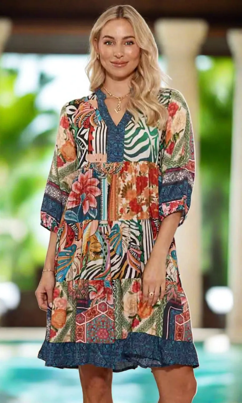 Rayon Tiered Dress San Lucas