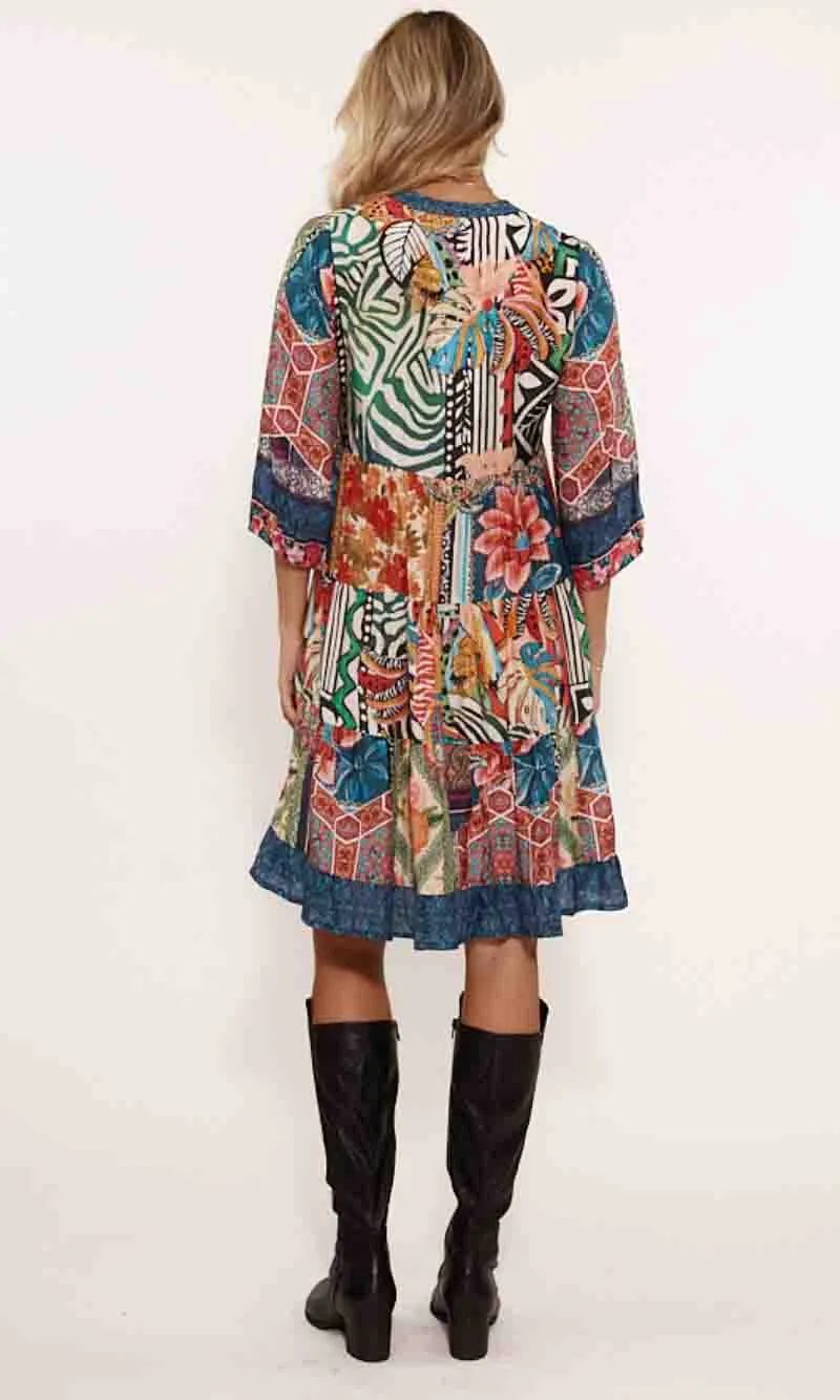 Rayon Tiered Dress San Lucas