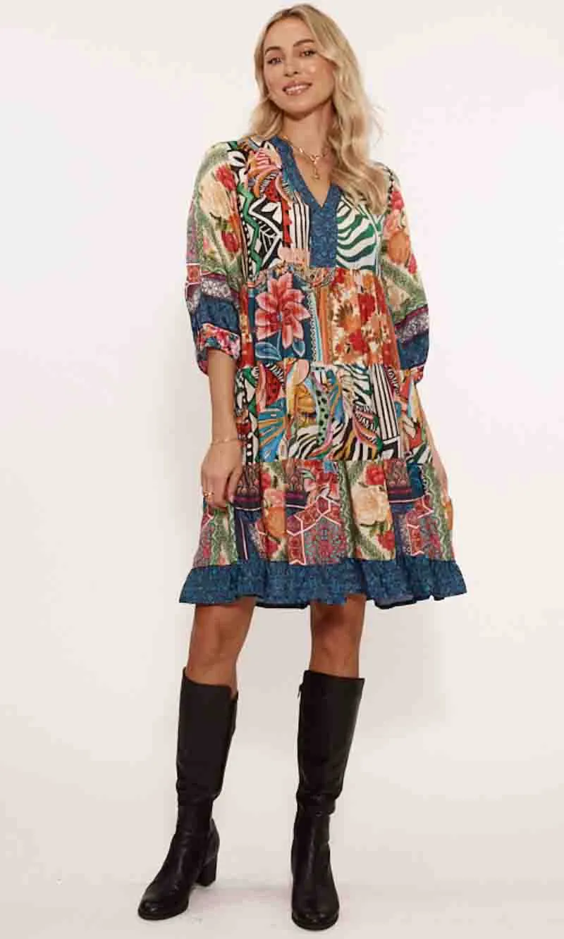 Rayon Tiered Dress San Lucas