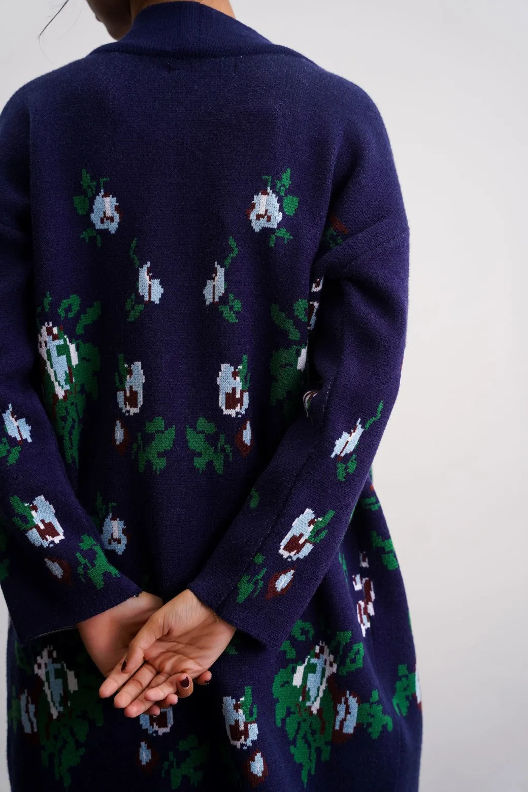 ROSES JACQUARD CARDIGAN
