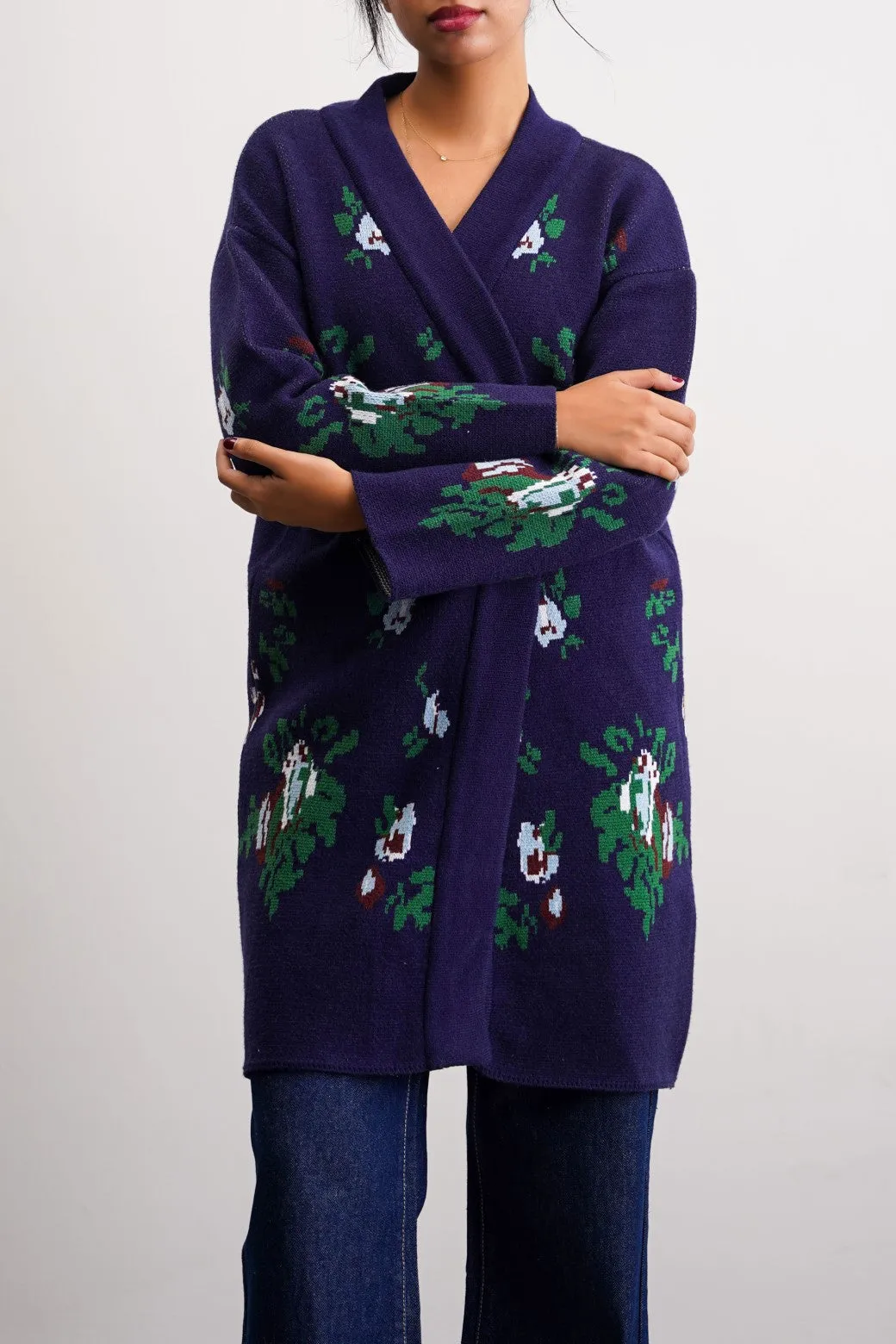 ROSES JACQUARD CARDIGAN