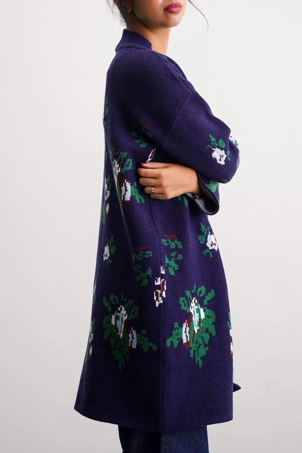 ROSES JACQUARD CARDIGAN