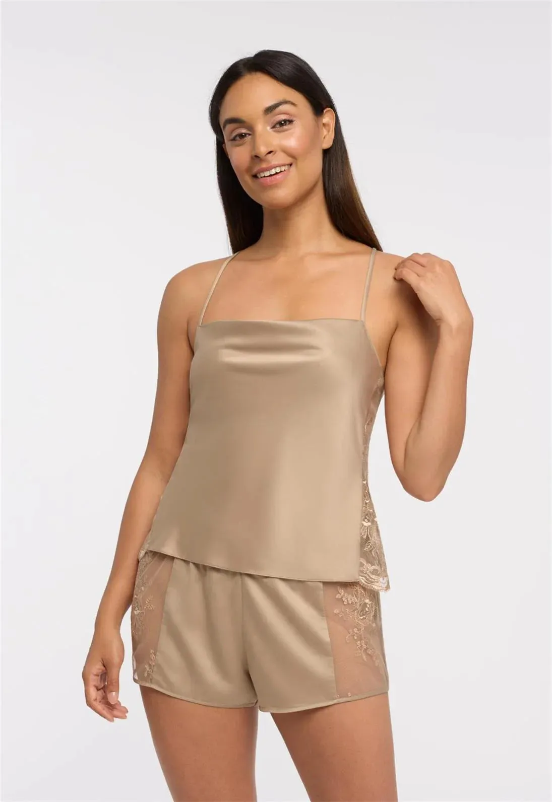 Rya Collection Darling Cami-Tap Set - Latte