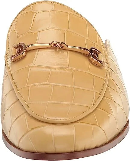 Sam Edelman Linnie Desert Sun Chain Embellished Slip On Almond Toe Flat Mules