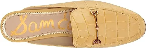 Sam Edelman Linnie Desert Sun Chain Embellished Slip On Almond Toe Flat Mules