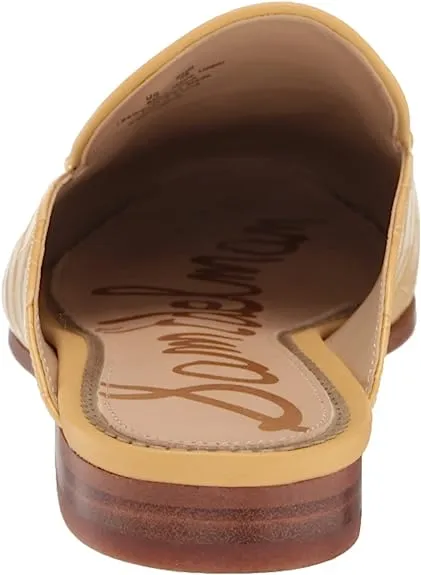 Sam Edelman Linnie Desert Sun Chain Embellished Slip On Almond Toe Flat Mules