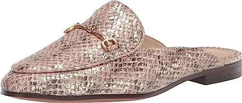 Sam Edelman Linnie Sesame Chain Embellished Slip On Almond Toe Flat Mules