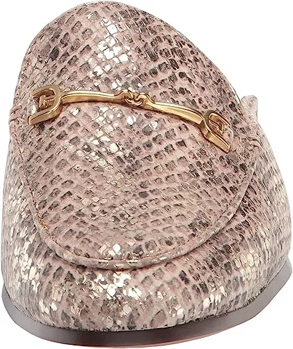 Sam Edelman Linnie Sesame Chain Embellished Slip On Almond Toe Flat Mules
