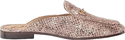 Sam Edelman Linnie Sesame Chain Embellished Slip On Almond Toe Flat Mules