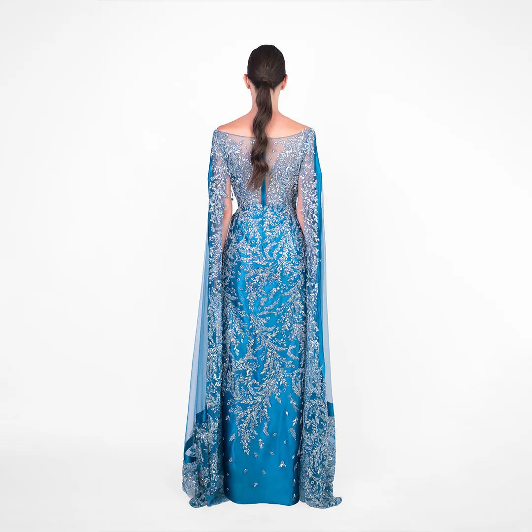 Sapphire Nightfall Elegance Dress