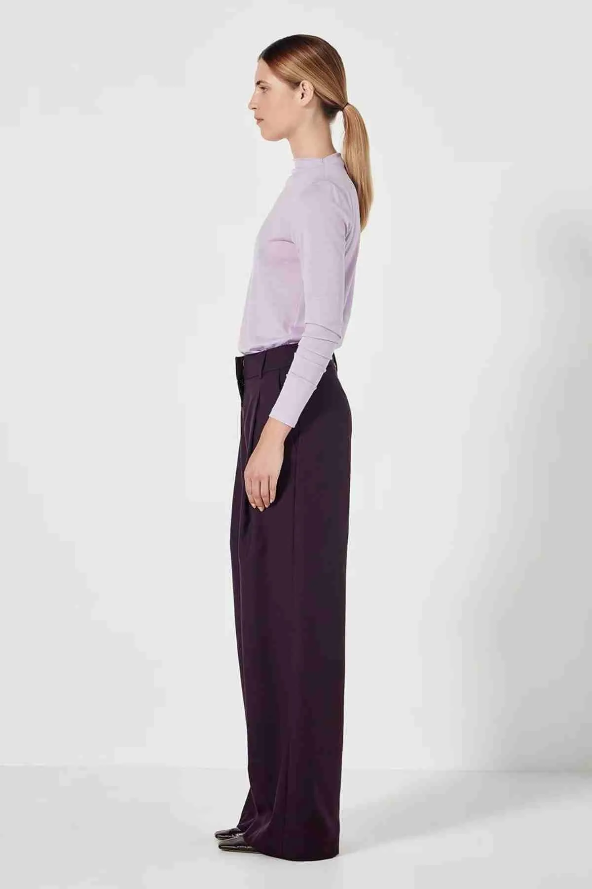SELBOURNE TROUSER AUBERGINE