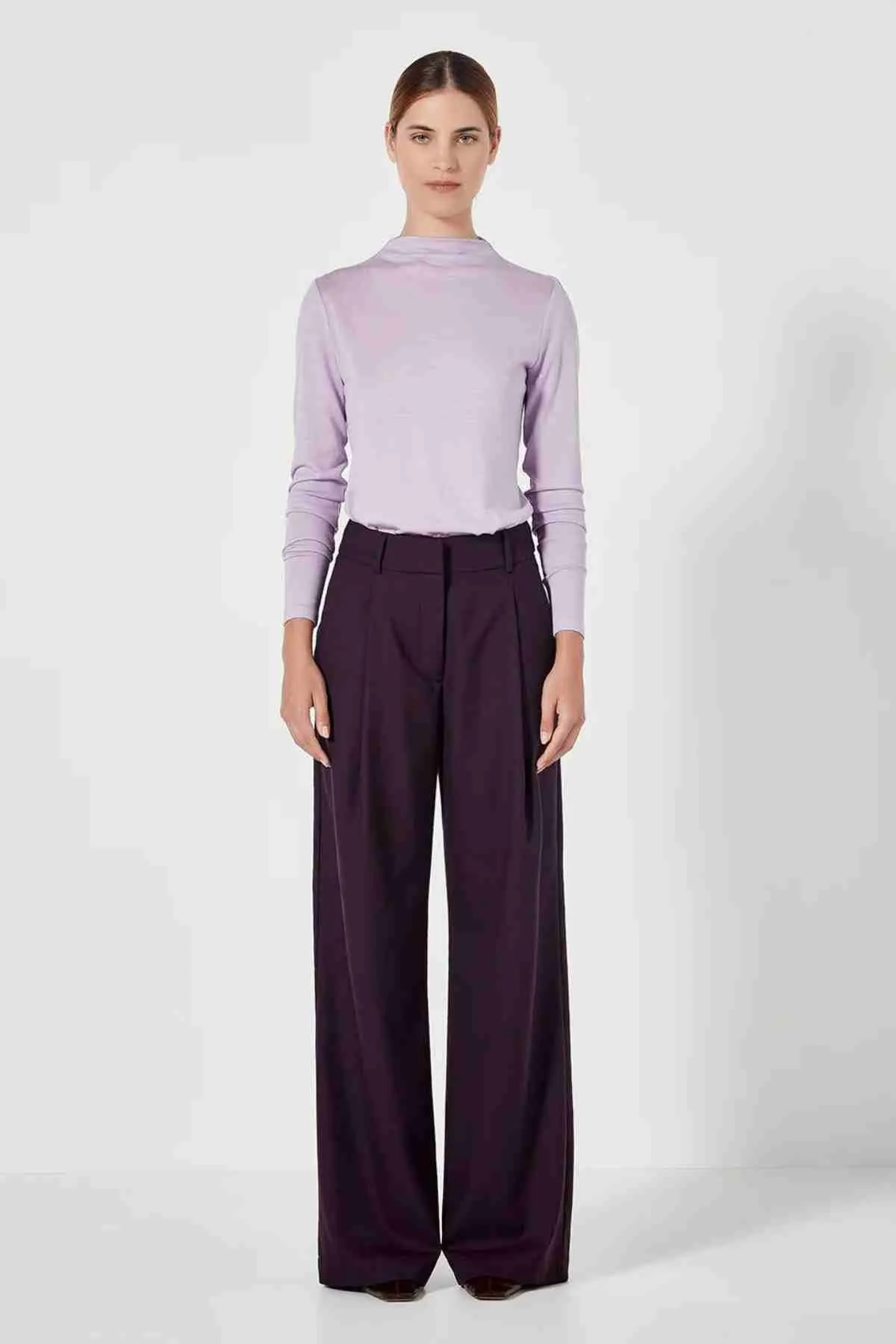 SELBOURNE TROUSER AUBERGINE